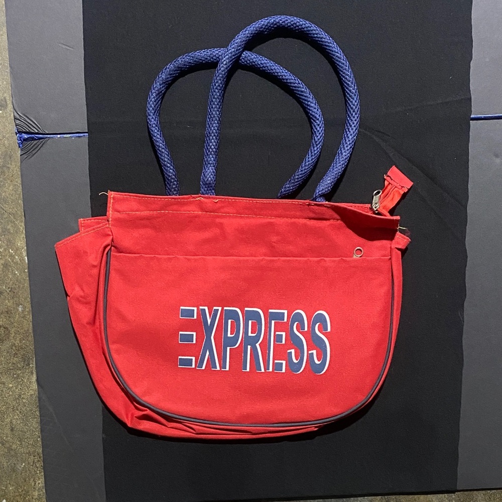 Express Red and Blue Tote Bag